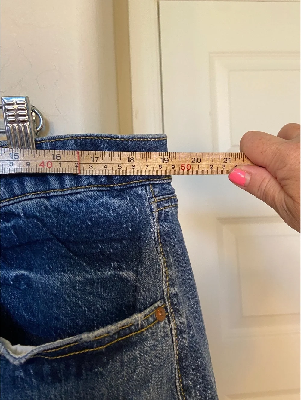 Lane Bryant Dark Blue Denim Relaxed Fit Jean Shorts